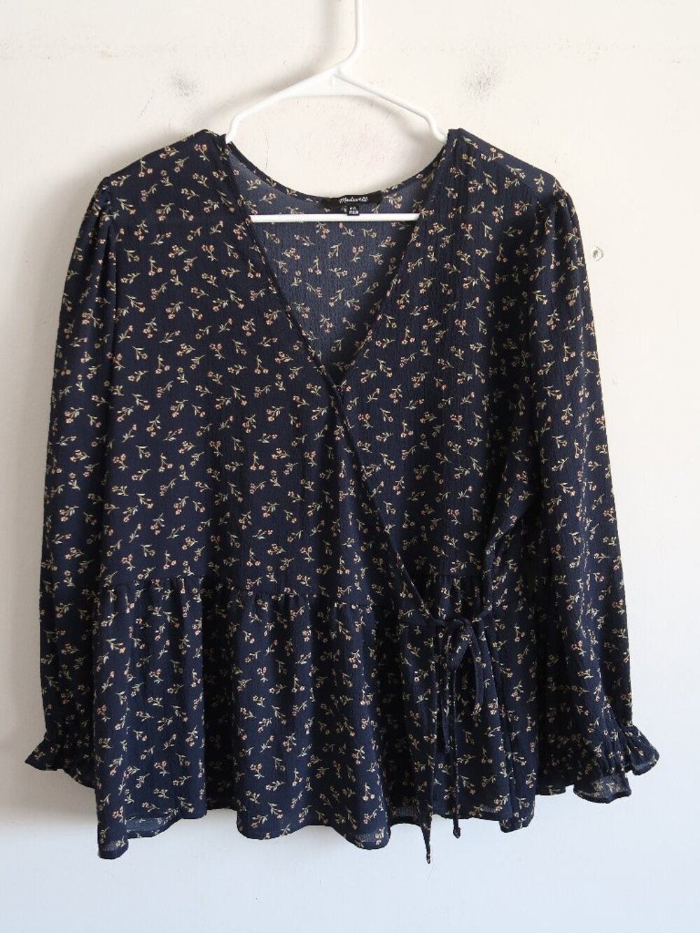 Madewell Floral Wrap Peplum Blouse - Size XXL